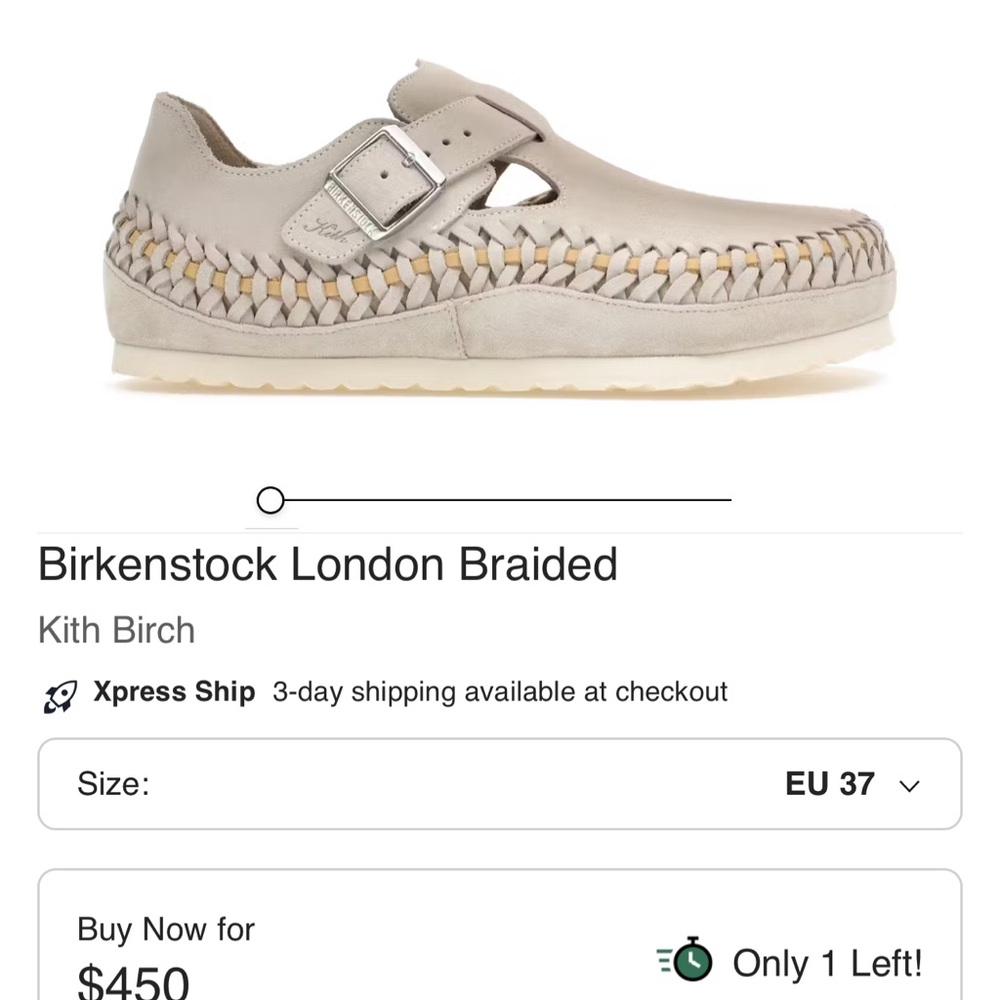 KITH x BIRKENSTOCK London Braided Birch